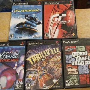 Sony PlayStation 2 Game Set - Black Cases